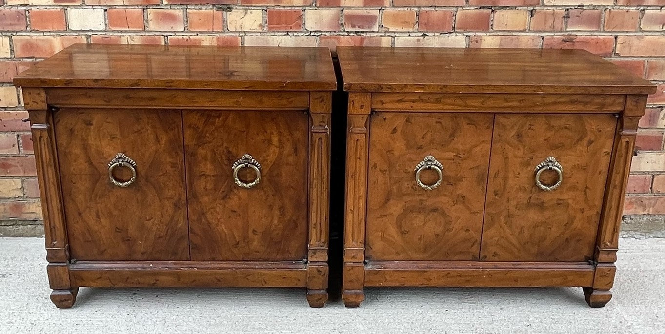 PAIR OF MIDCENTURY REGENCY STYLE  NIGHTSTANDS