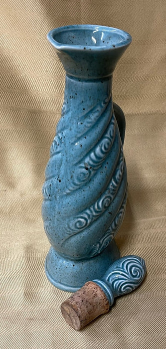 JIM BEAN TURQUOISE CERAMIC DECANTER