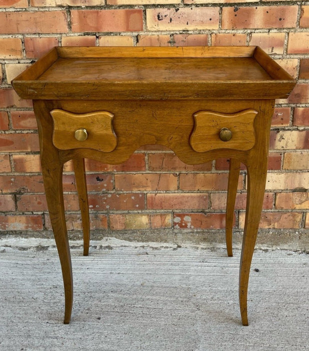 SMALL WALNUT SIDE TABLE WITH DRAWER