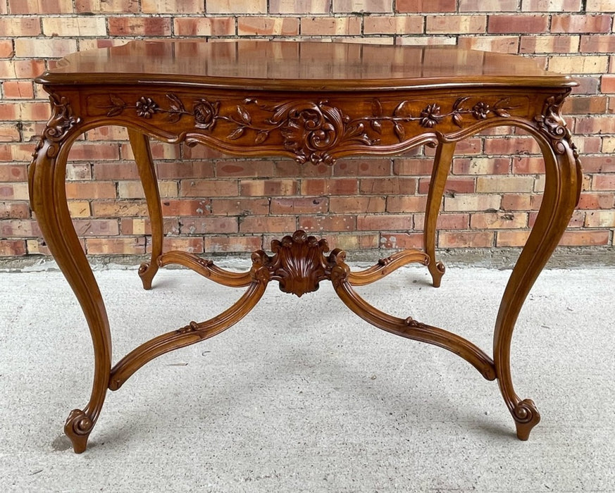 LARGE LOUIS XV MAHOGANY CENTER TABLE