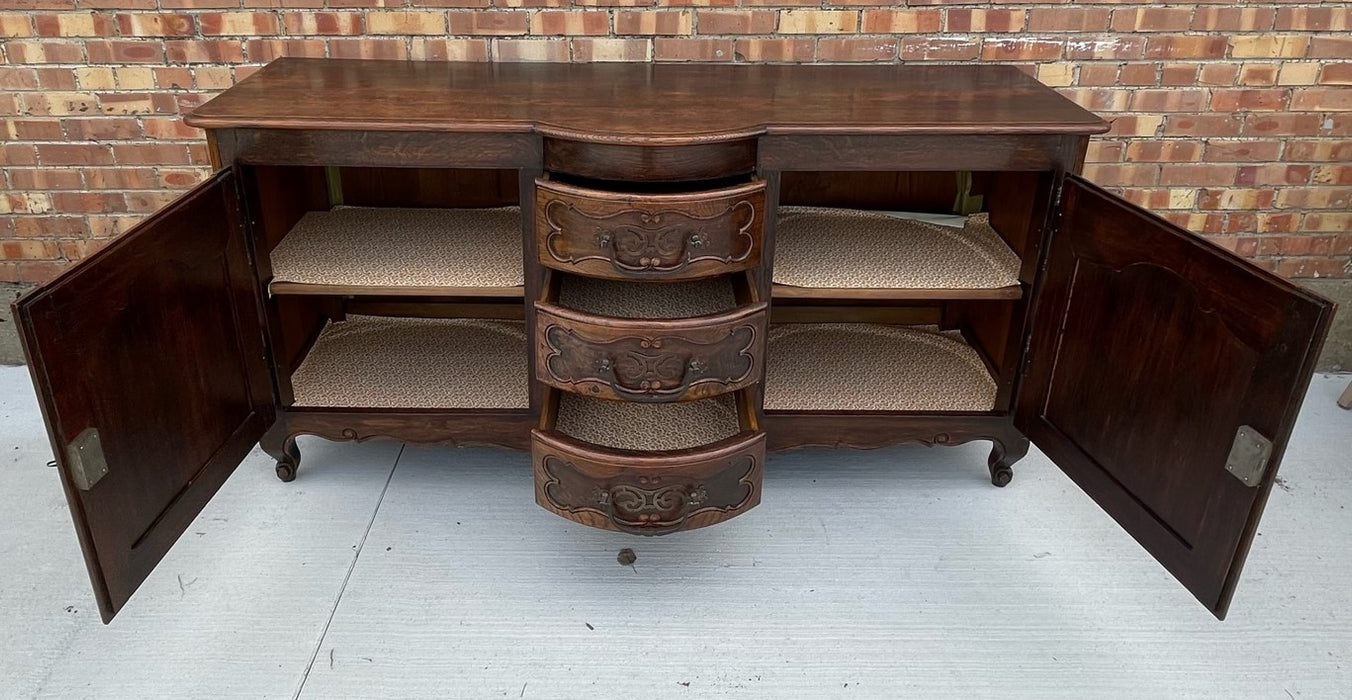 LOW BOWFRONT COUNTRY FRENCH SIDEBOARD