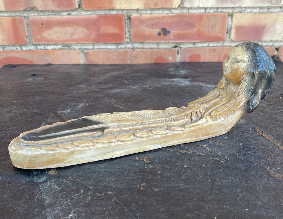 NATIVE AMERICAN FEATHER INCENSE HOLDER