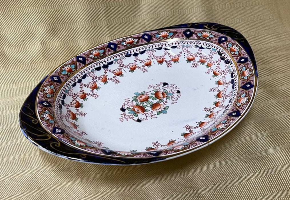 1920'S ENGLISH POLYCHROME ROYAL VENTON SERVING DISH