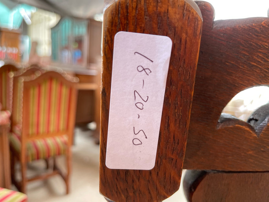 PAIR OF BARLEY TWIST HALL CHAIRS WITH ORNATE CROWNS