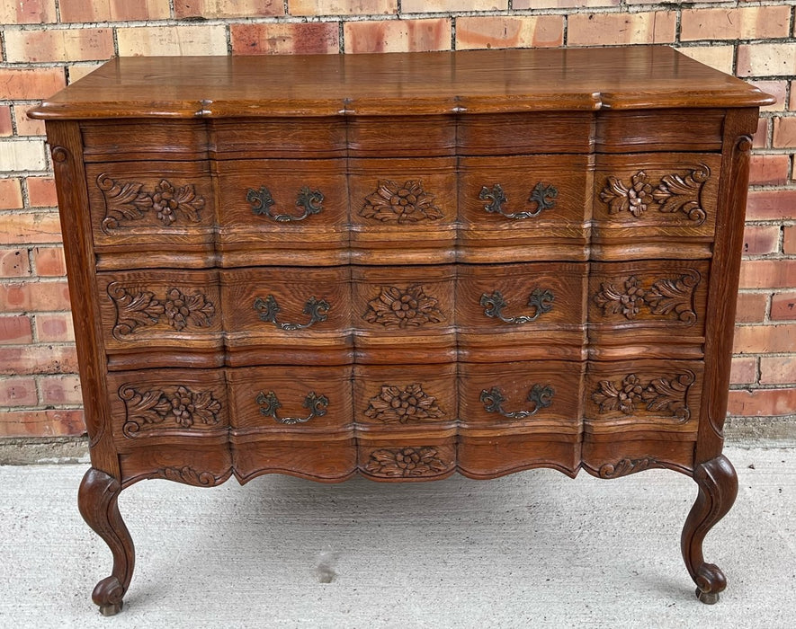 FLAT FRONT 3 DRAWER COUNTRY FRENCH CHEST