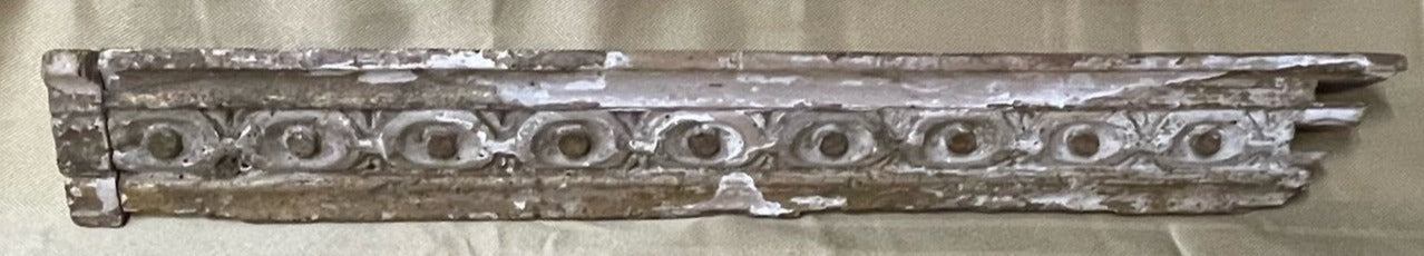 WHITE WITH GILT FRAME FRAGMENT WITH OVAL ELEMENTS