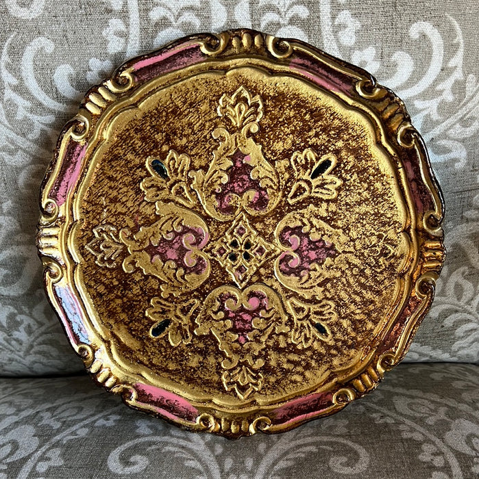 SMALL ROUND FLORENTINE TRAY