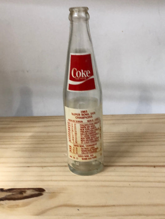 1983 SUPERBOWL XVI CHAMPION COCA-COLA BOTTLE