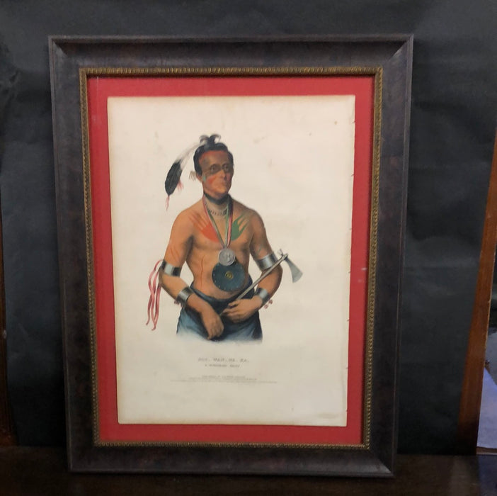 NICELY FRAMED AND MATTED INDIAN PRINT