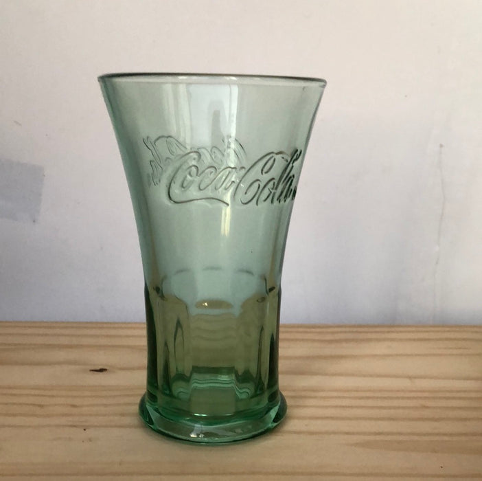 FLARED TOP LARGE GREEN COCA-COLA GLASS