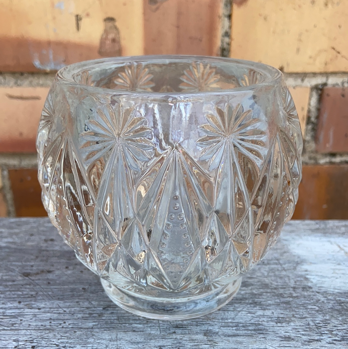 SMALL PRESSED GLASS COMPOTE