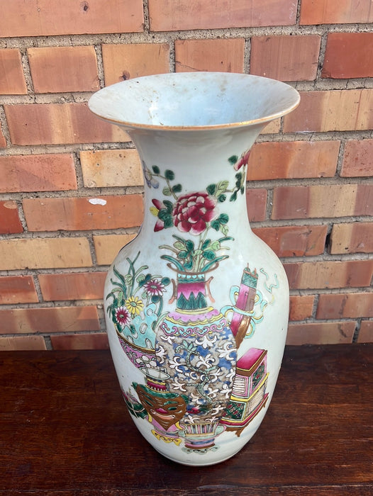 ASIAN POLYCHROME VASE
