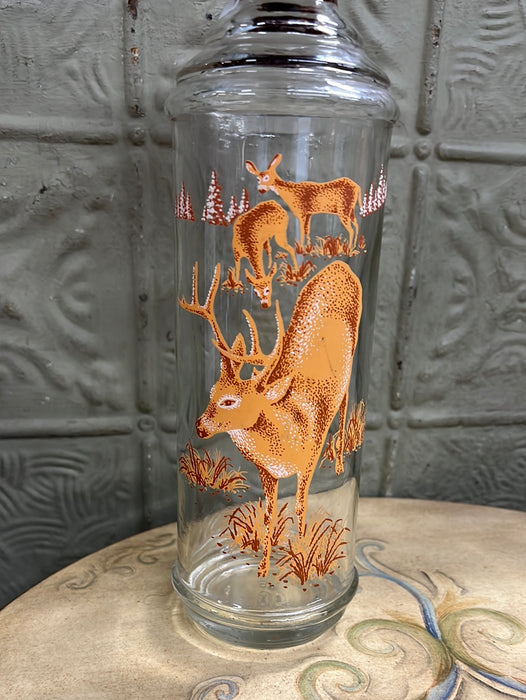 1967 DEER DESIGN GLASS DECANTER