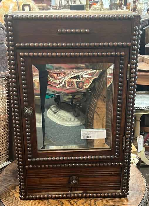 BEVELED MIRROR PINE MEDICINE CABINET WITH BEADING