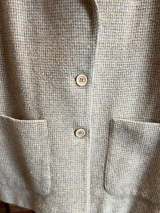 VINTAGE BEIGE BLAZER WITH YELLOW AND GRAY UNDERTONES