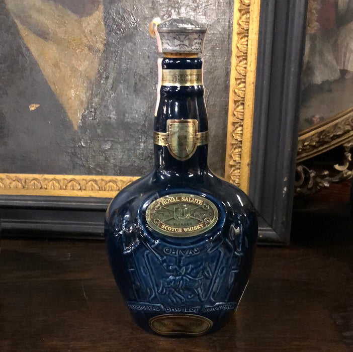CHIVAS GLAZED CROCKERY LIQUOR BOTTLE