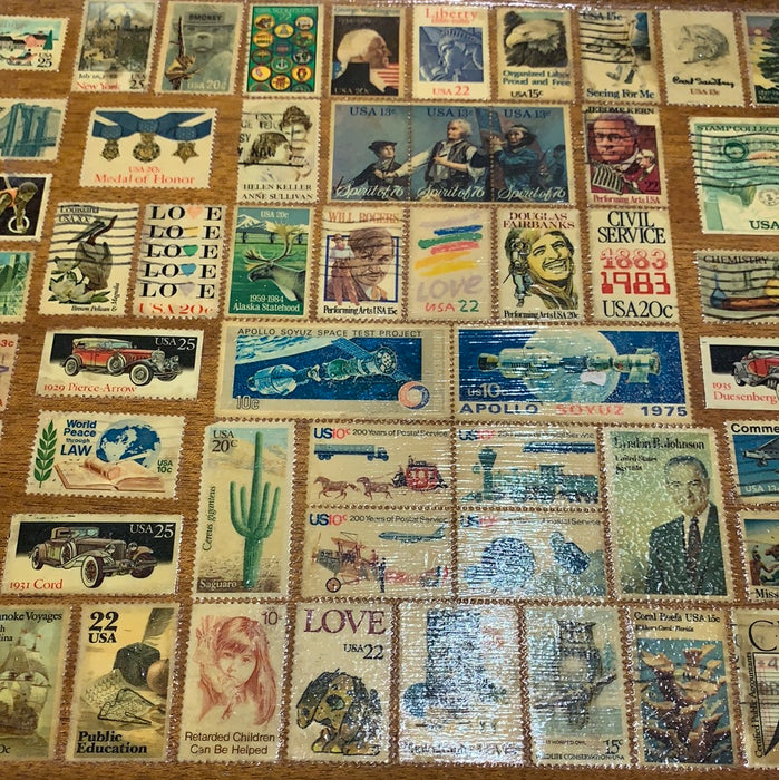 VINTAGE STAMPS TRAY