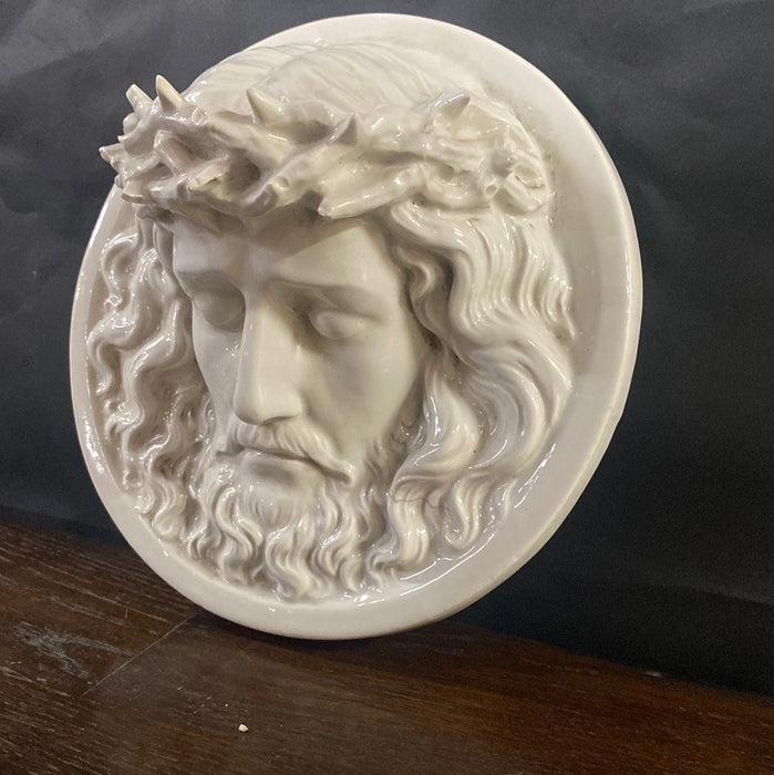 ROUND PORCELAIN JESUS PLAQUE