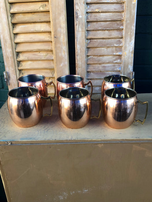 SET OF 6 COPPER CUPS