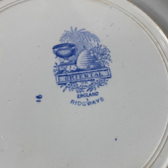 RIDGEWAY'S ORIENTAL MOTIF LIGHT BLUE TRANSFERWARE PLATE