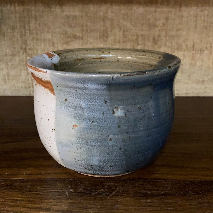 BLUE AND GREEN GLAZED POTTERY VESSEL
