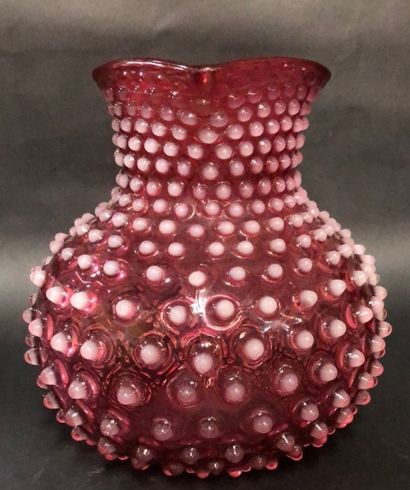 PINK KNOBBY OPALESCENT PITCHER