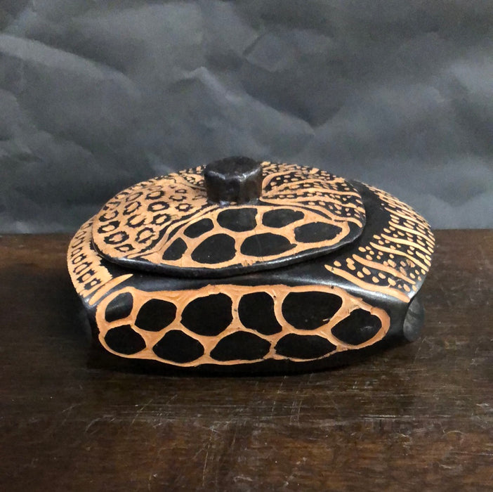 CARVED PATTERNED WOOD BOX