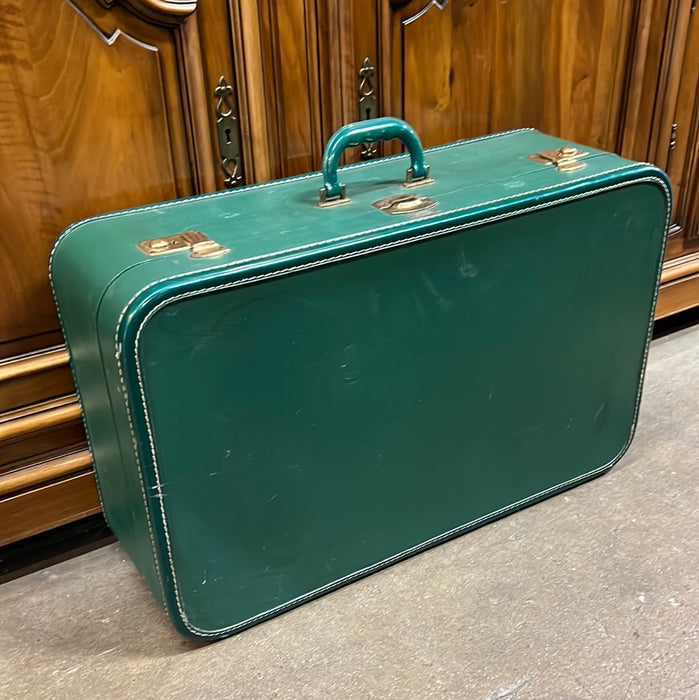 LARGE GREEN VINTAGE ROYAL LUGGAGE SUITCASE