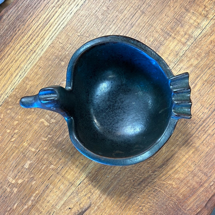 ITALIAN GLAZED POTTERY DUCK SHAPED ASHTRAY