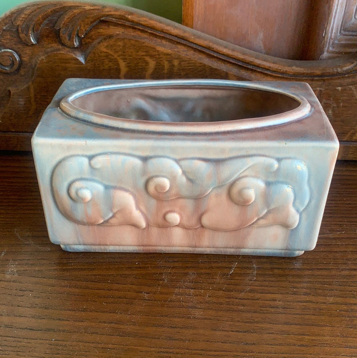 PASTEL GLAZED POTTERY RECTANGULAR PLANTER