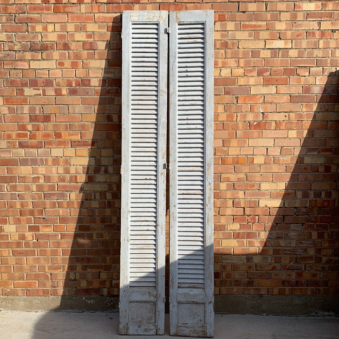PAIR OF TALLEST GREY SHUTTERS