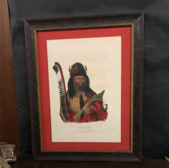 NICELY FRAMED AND MATTED INDIAN PRINT