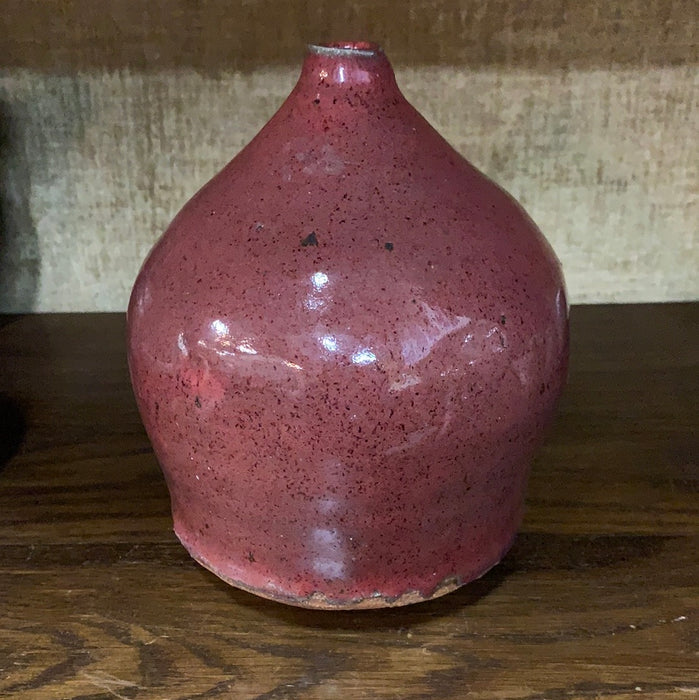 RED GLAZED POTTERY VASE