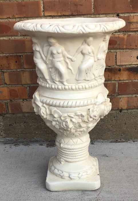 URN STYLE PLANTER WITH WOMEN HOLDING HANDS