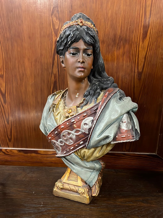 CHAULK BUST OF EASTERN WOMAN