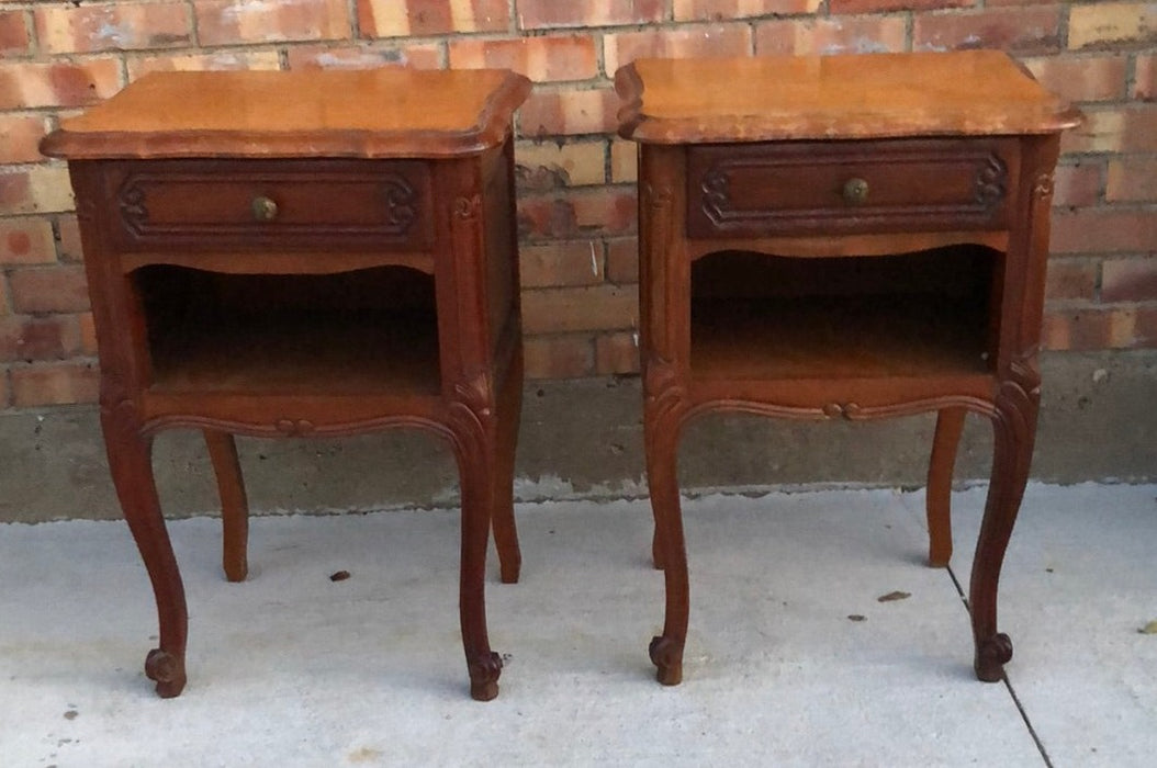 PAIR OF LOUIS XV WALNUT SIDE CABINETS