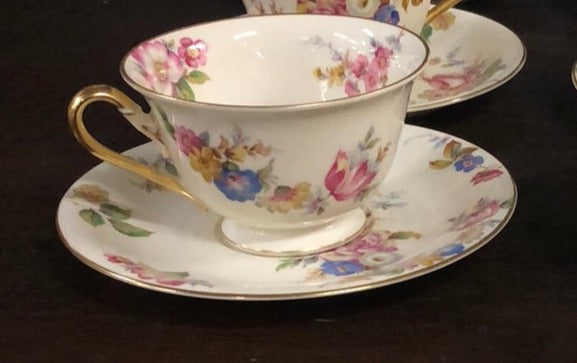 ROSENTHAL FLORAL CUP AND SAUCER