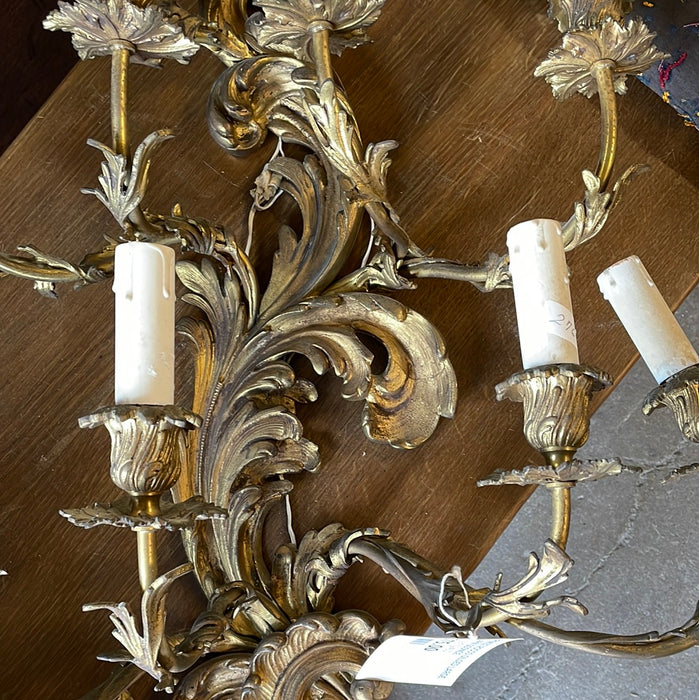 BRONZE ROCCO GILDED LARGE 10 ARM SCONCE