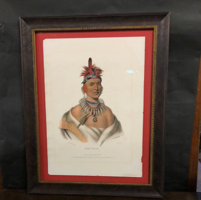 NICELY FRAMED AND MATTED INDIAN PRINT