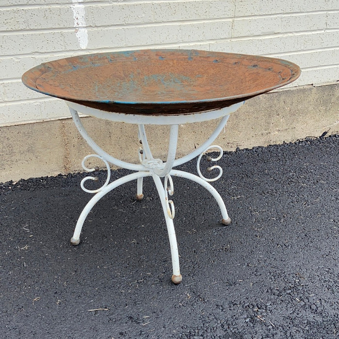 IRON CENTERPIECE BOWL ON STAND