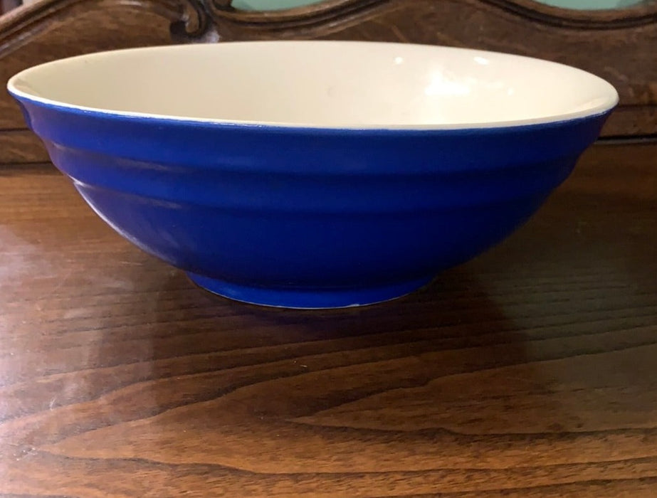 LARGE BLUE CROCK BOWL