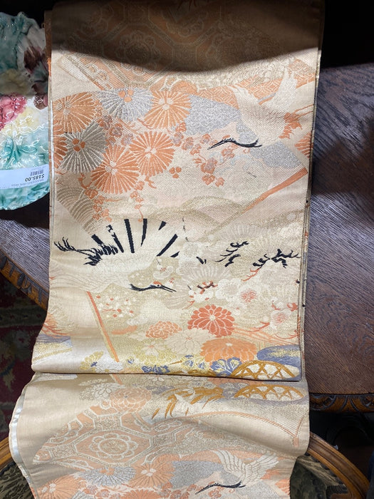 LONG JAPANESE TAPESTRY WITH CRANES