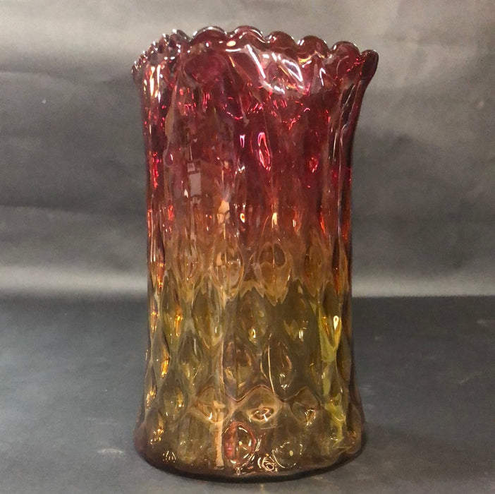 HANDBLOWN AMBERINA VASE