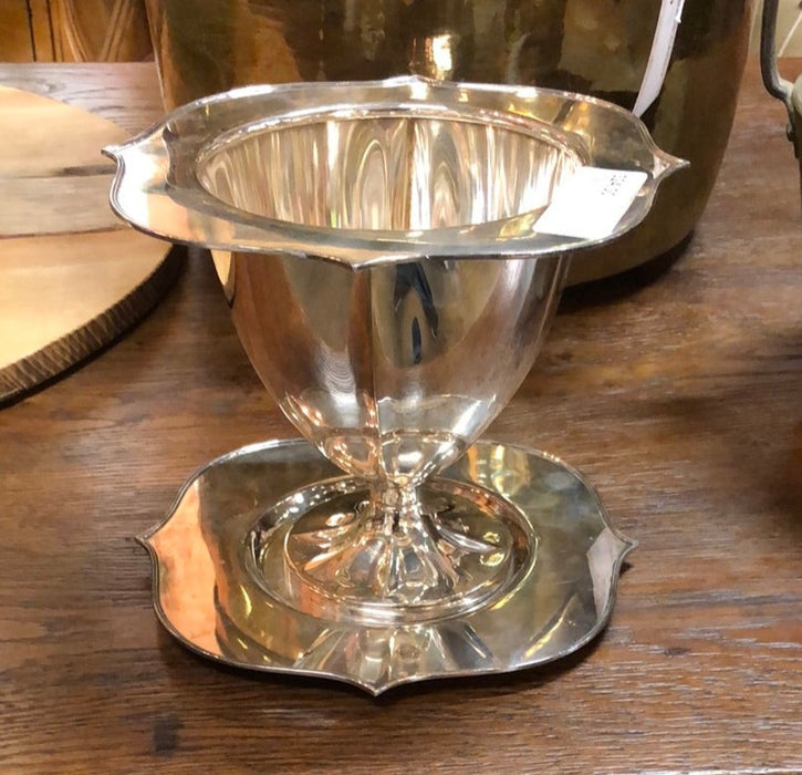 SILVERPLATE TALL FOOTEDL COMPOTE WITH TRAY