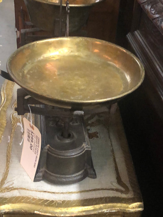 ORNATE CAST IRON AND BRASS SCALES