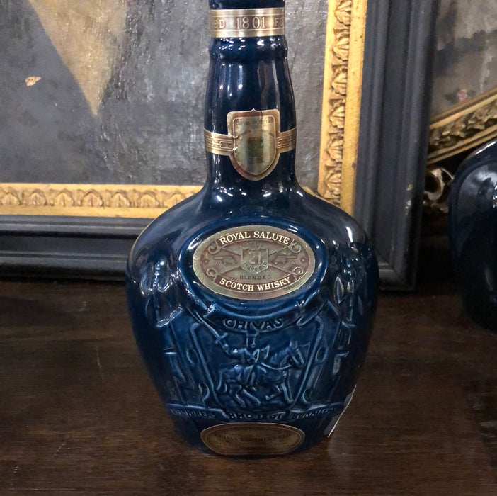 CHIVAS GLAZED CROCKERY LIQUOR BOTTLE - NO TOP