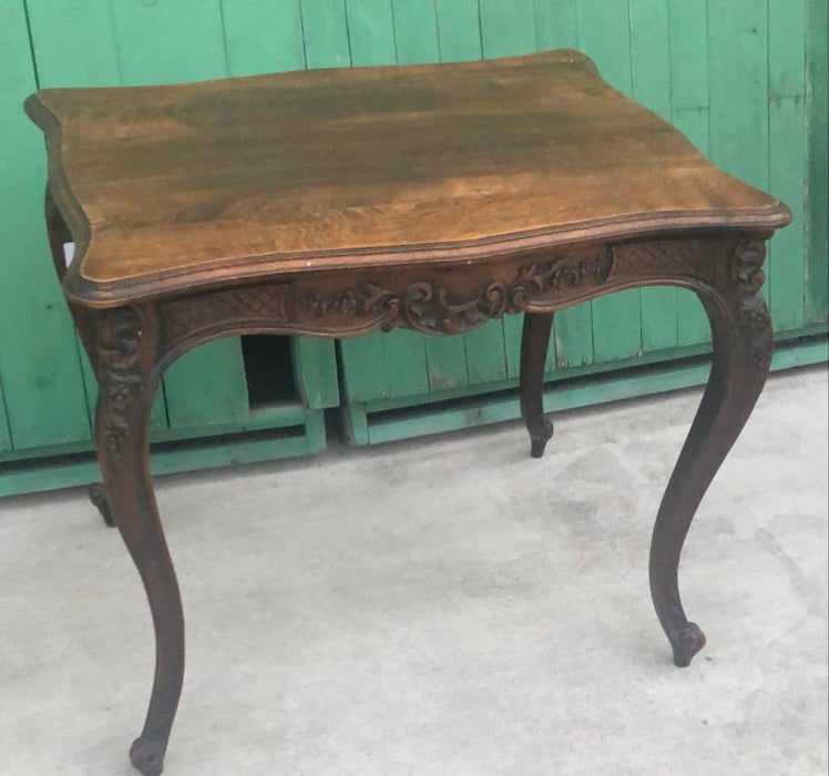 CARVED OAK LOUIS XV LARGE CENTER TABLE