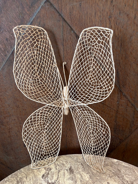 LARGE WOVEN BUTTERFLY DECOR - EACH