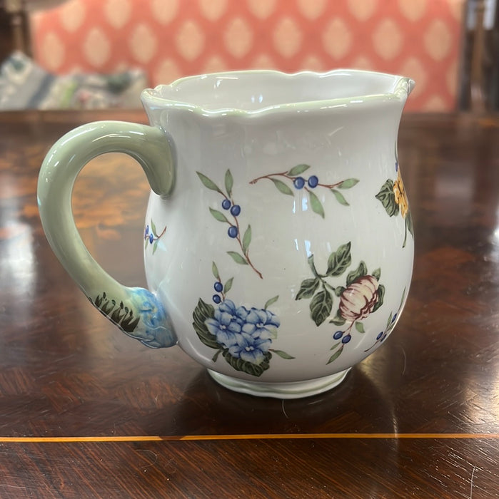 FLORAL PORCELAIN PITCHER