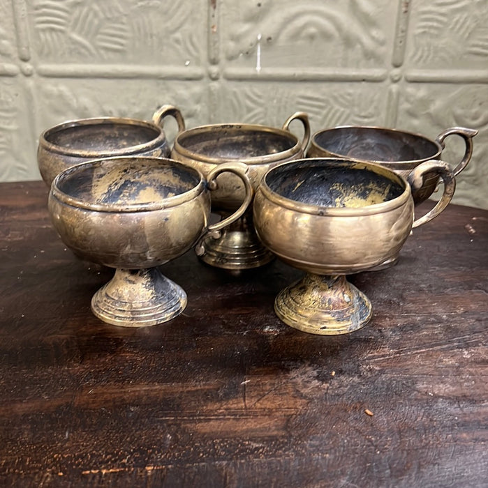 SET OF 5 BRASS CUPS